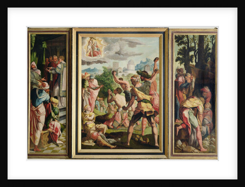 The Sermon, Stoning and Entombment of St. Stephen by Jan van Scorel