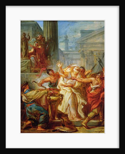 Eleazar refusing to eat pork by Jean-Simon Berthelemy