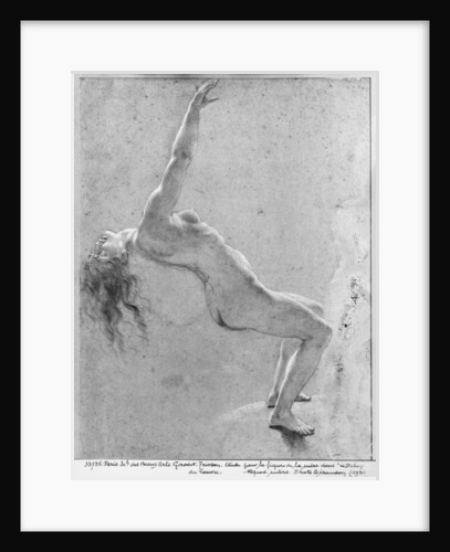 Flood scene, study of female nude by Anne Louis Girodet de Roucy-Trioson