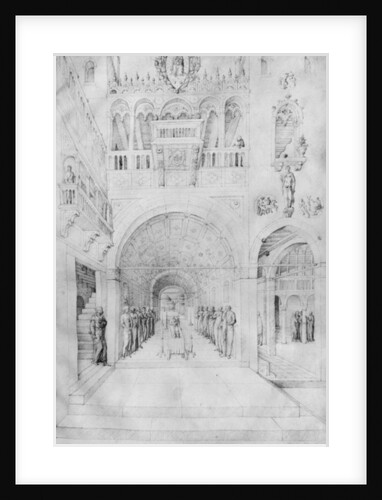 Death of the Virgin in the rich architecture of a Venetian palace by Jacopo Bellini