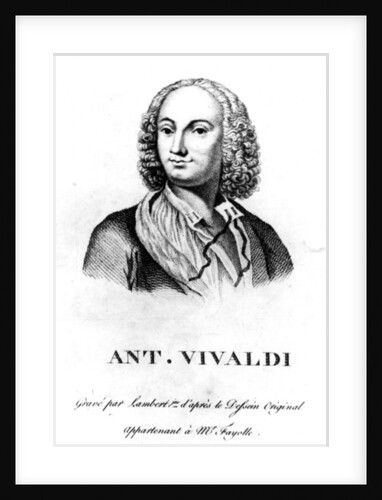 Antonio Vivaldi, c. 1830 by Francois Morellon la Cave