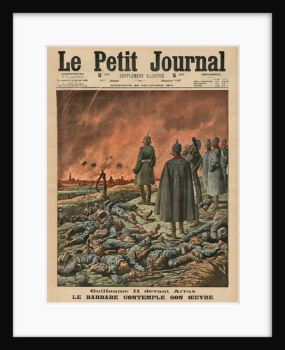 Wilhelm II in front of Arras, the Barbarian considering his work by French School