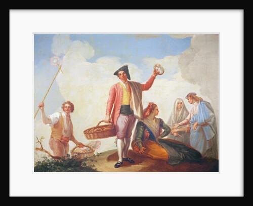 Vendors of fans and roscas, 1788 by Ramon Bayeu y Subias