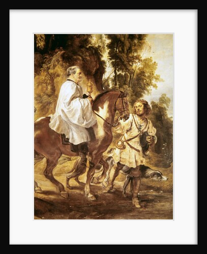 Priest carrying the eucharist to a dying person, before 1630 by Peter Paul Rubens