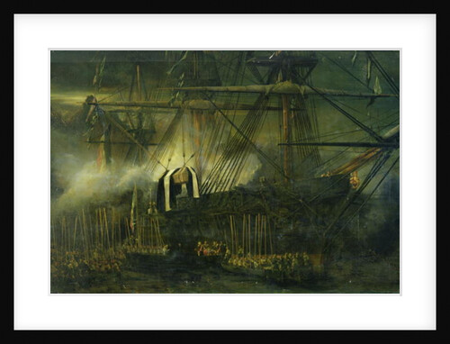 The Shipment of Napoleon's Ashes Aboard the 'Belle-Poule' at Saint Helena by Louis Eugene Gabriel Isabey