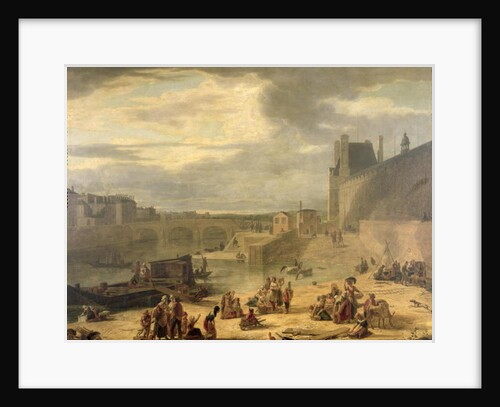 View of the Grand Gallery of the Louvre, the Tuileries and the Pont Royal, c.1795 by J.F. De Pelchin