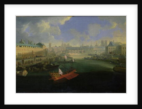 The River Seine, View of the Pont Neuf, The Louvre and the College Mazarin, c.1665 by French School