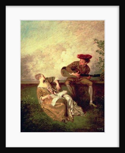 The Singing Lesson by Jean Antoine Watteau