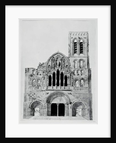 The Facade of La Madeleine de Vezelay by Eugene Emmanuel Viollet-le-Duc