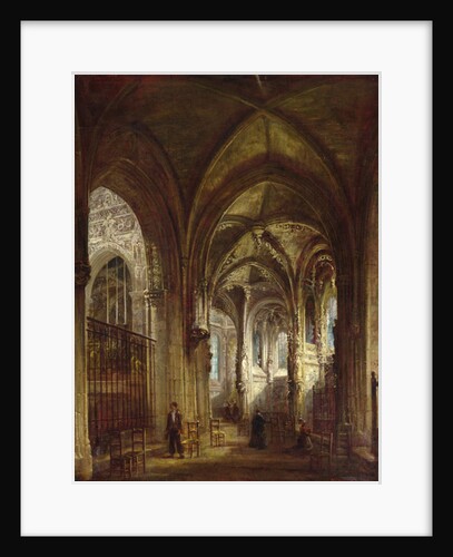 Interior of the Church of St. Pierre, Caen, 1861 by Francois d' Herbes