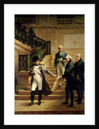 Napoleon I in the Palais Royal Received by the President of the Tribunal and Refusing the Plans of Percier or Fontaine, 1807 by Merry Joseph Blondel