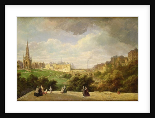 View of Edinburgh, the Walter Scott Monument by Pierre Justin Ouvrie