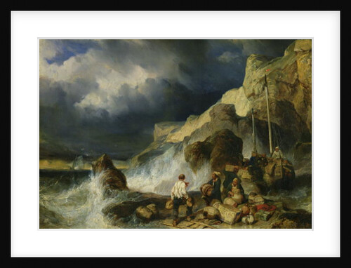 The Onslaught of the Smugglers, c.1837 by Louis Eugene Gabriel Isabey