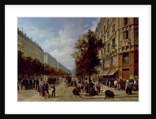 Siege of Paris. Queueing at the Door of a Grocery, 1870 by Jacques Guiaud