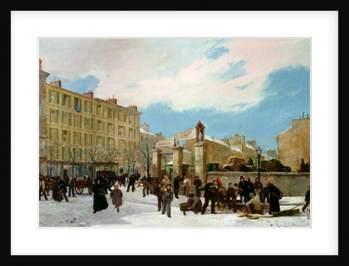 Siege of Paris. A Yard for Firewood, Boulevard de Montparnasse, January 1871 by Jacques Guiaud
