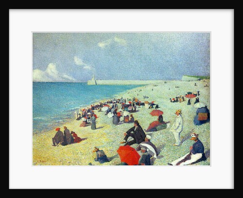 On The Beach, 19th century by Leon Pourtau