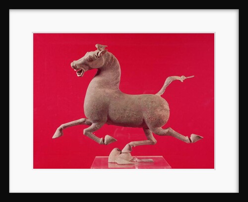 Galloping horse with one Hoof Resting on a Swallow by School Chinese