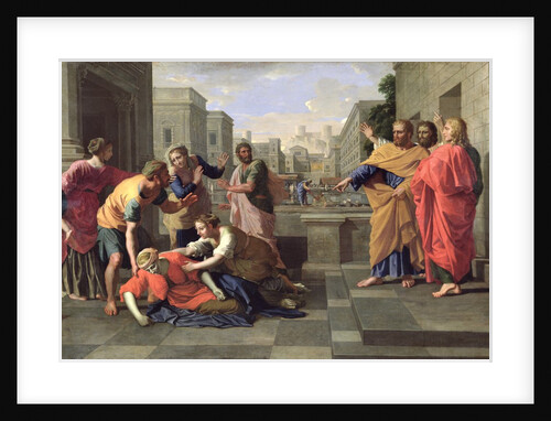 The Death of Sapphira by Nicolas Poussin