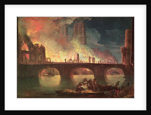 A Fire at the Hotel-Dieu in 1772 by Jean Baptiste Genillion