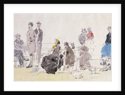 On the Beach, 1866 by Eugene Louis Boudin