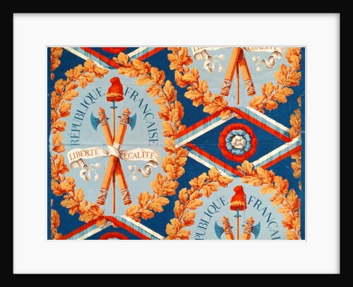 Wallpaper with French Revolutionary Symbols, 30th June 1793 by French School