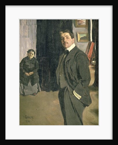 Portrait of Sergei Pavlovich Diaghilev with his Nurse, 1906 by Leon Bakst