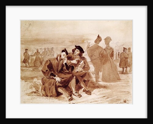 Faust and Wagner in conversation in the countryside by Ferdinand Victor Eugene Delacroix