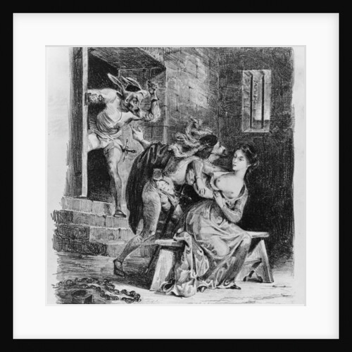 Faust rescues Marguerite from her prison by Ferdinand Victor Eugene Delacroix