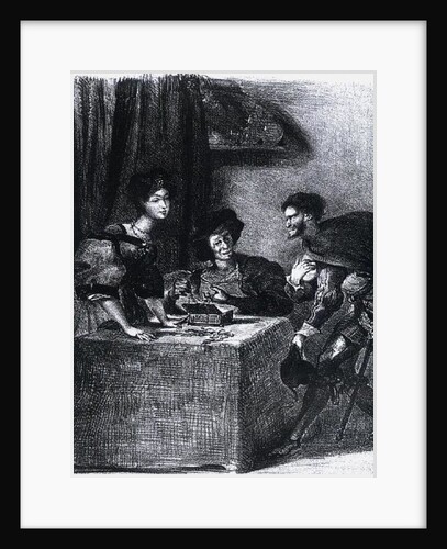 Mephistopheles, Martha and Marguerite by Ferdinand Victor Eugene Delacroix