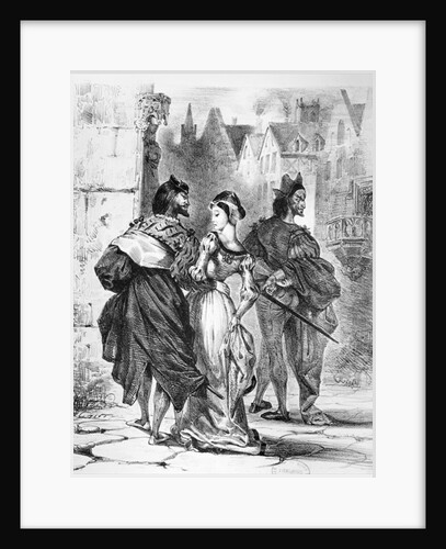 Faust meeting Marguerite, from Goethe's Faust, after 1828, by Ferdinand Victor Eugene Delacroix