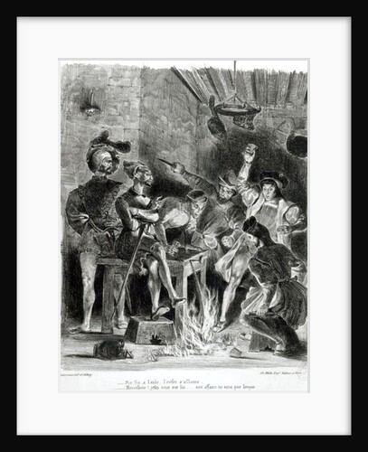 Mephistopheles and the Drinking Companions, from Goethe's Faust, 1828, by Ferdinand Victor Eugene Delacroix