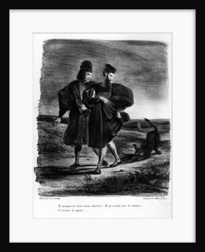 Faust and Wagner, Illustration for Faust by Goethe by Ferdinand Victor Eugene Delacroix