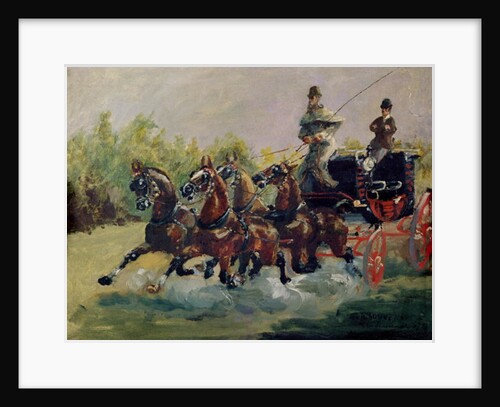 Alphonse de Toulouse-Lautrec-Monfa Driving his Mail-Coach in Nice, 1881 by Henri de Toulouse-Lautrec