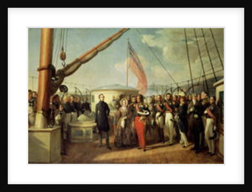 Meeting between Louis-Philippe I and Queen Victoria at Le Treport, 2nd September 1843, 1844 by Francois Auguste Biard