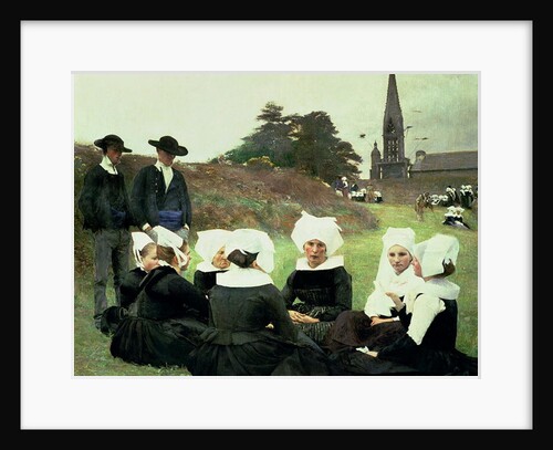 Breton Women Sitting at a Pardon by Pascal Adolphe Jean Dagnan-Bouveret