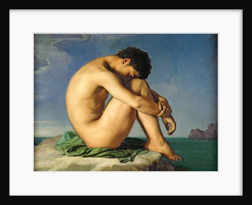 Naked Young Man Sitting by the Sea, 1836 by Hippolyte Flandrin