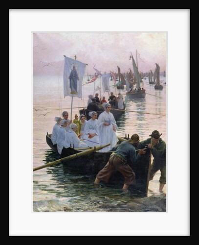 The Arrival of the Procession of St. Anne from Fouesnant to Concarneau, 1887 by Alfred Guillou