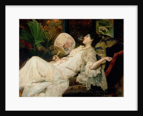 Young Woman Smoking, 1894 by Francisco Masriera y Manovens