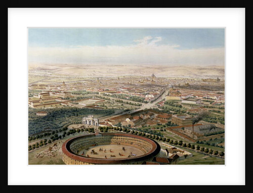 Aerial View of Madrid from the Plaza de Toros, 1854 by Alfred Guesdon