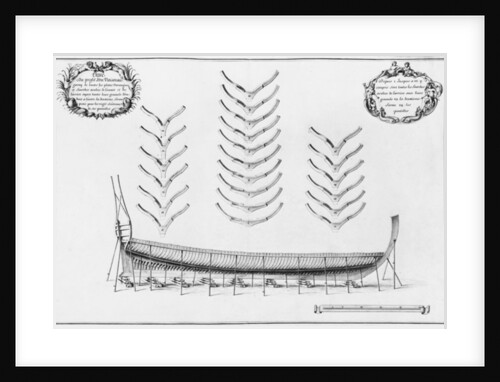 rofile of a vessel with all its floor plates by French School