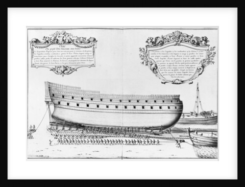 rofile of a vessel getting ready to launch by French School