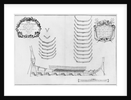 rofile of a vessel with all its floor plates by French School