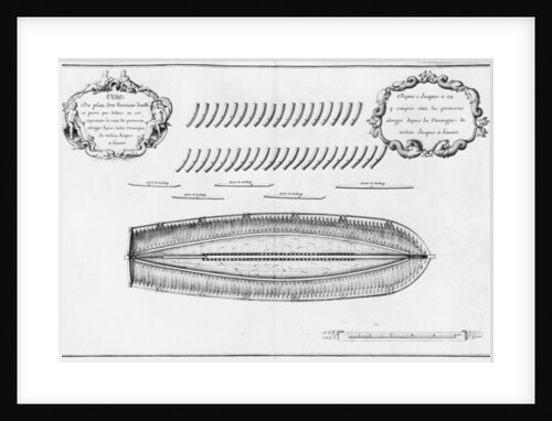 lan of a vessel partly lined from the inside by French School
