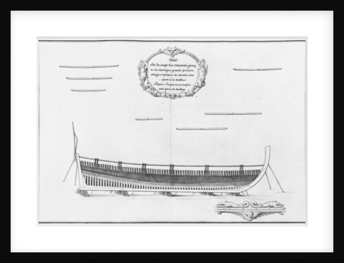 ross-section of a vessel with its floor plates by French School