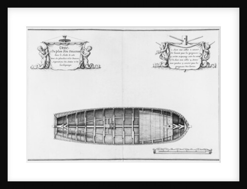 Plan of the hold of a vessel by French School
