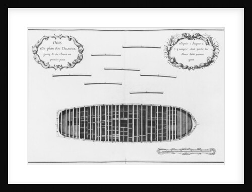 lan of the first deck of a vessel by French School