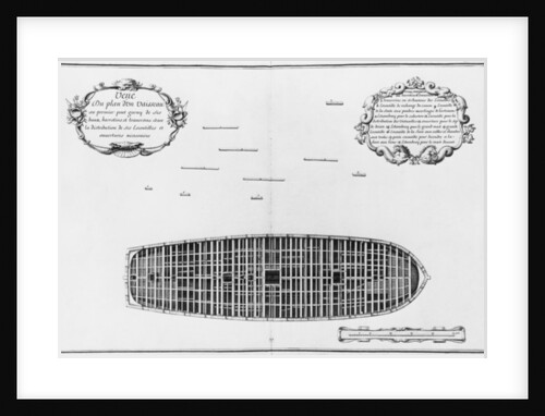 lan of the first deck of a vessel by French School