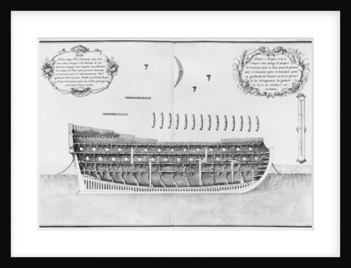 ross-section of a launched vessel by French School