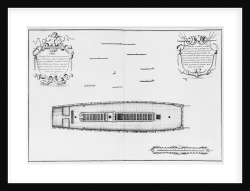 lan of a vessel with an entirely completed third deck by French School