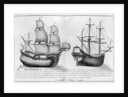 A Dutch store ship and a pinasse, Bordeaux by French School